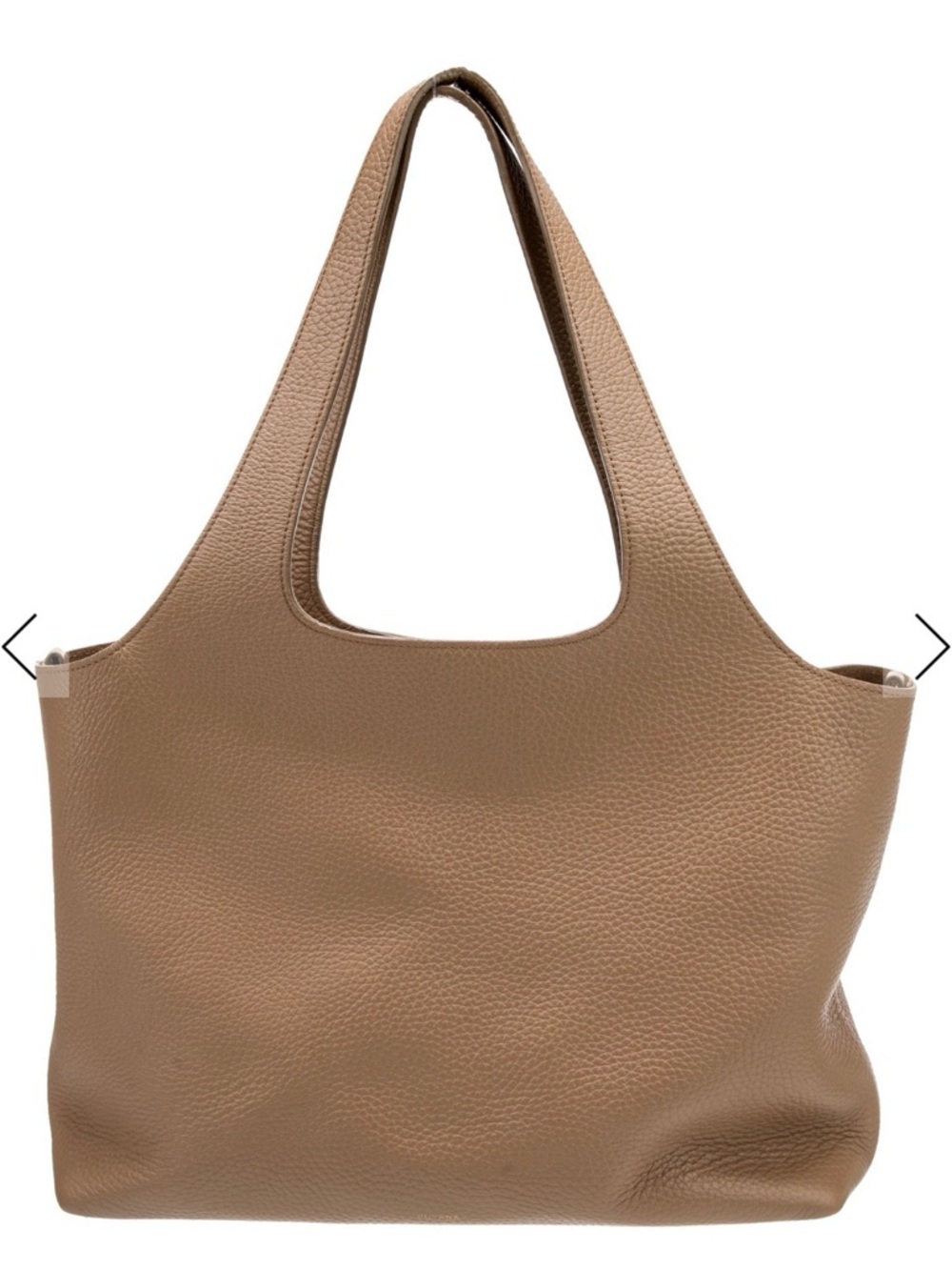 Cuyana Pebbled Leather with two inner pouches and unbranded crossbody strap